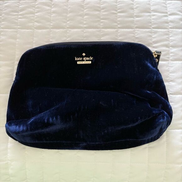 Kate Spade Midnight Blue Velvet Clutch - Picture 2 of 4